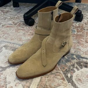 Oro Madrid Strap Boot Tan Size 10